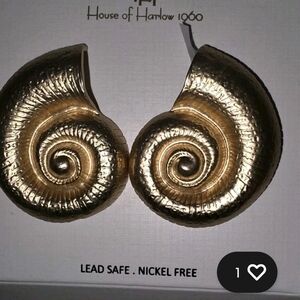 House of Harlow 1960 Gold Spiral Earrings